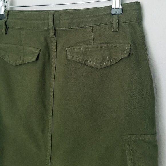 Aritzia Wilfred Free Havasu Cargo Skirt 2 Olive Army Green Mid Rise Pockets $110 - Picture 13 of 16